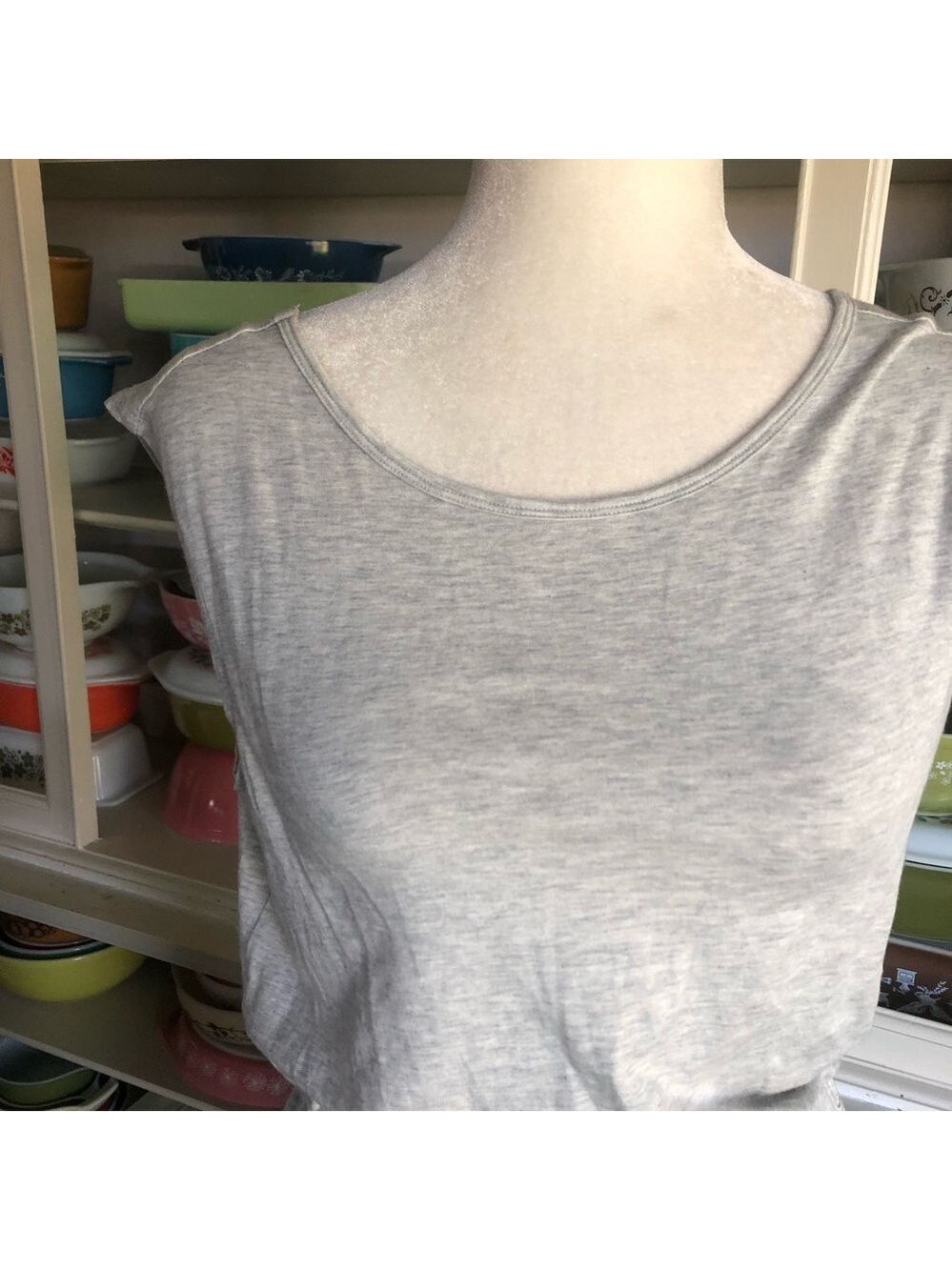 Athleta Heather Gray Dress w/ Criss Cross Back - Size Small - Picture 4 of 16